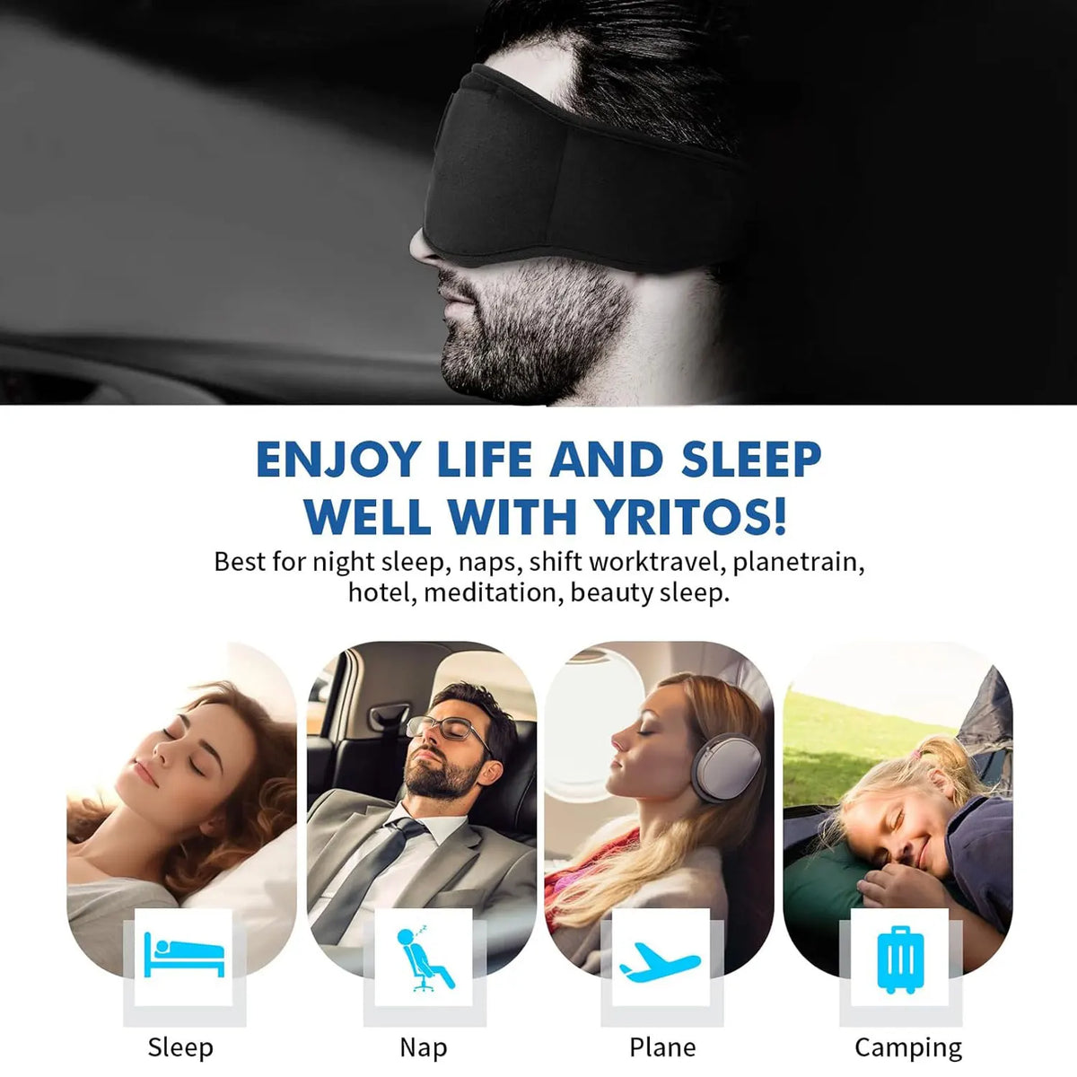 The Sleep Sound Mask β Bluetooth Sleep Headphones Eye Mask