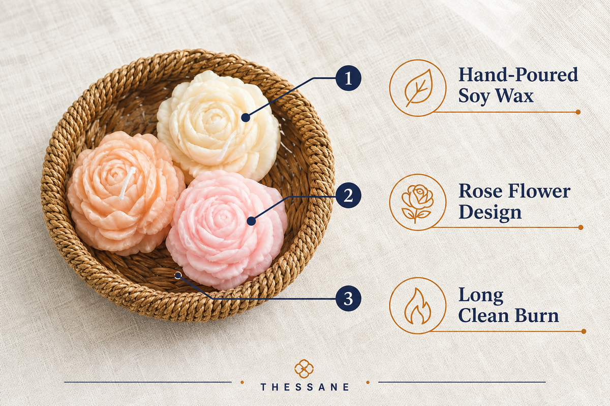 Peony Soy Wax Candle — Wind-Down Ritual