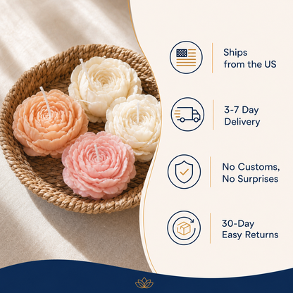 Peony Soy Wax Candle — Wind-Down Ritual