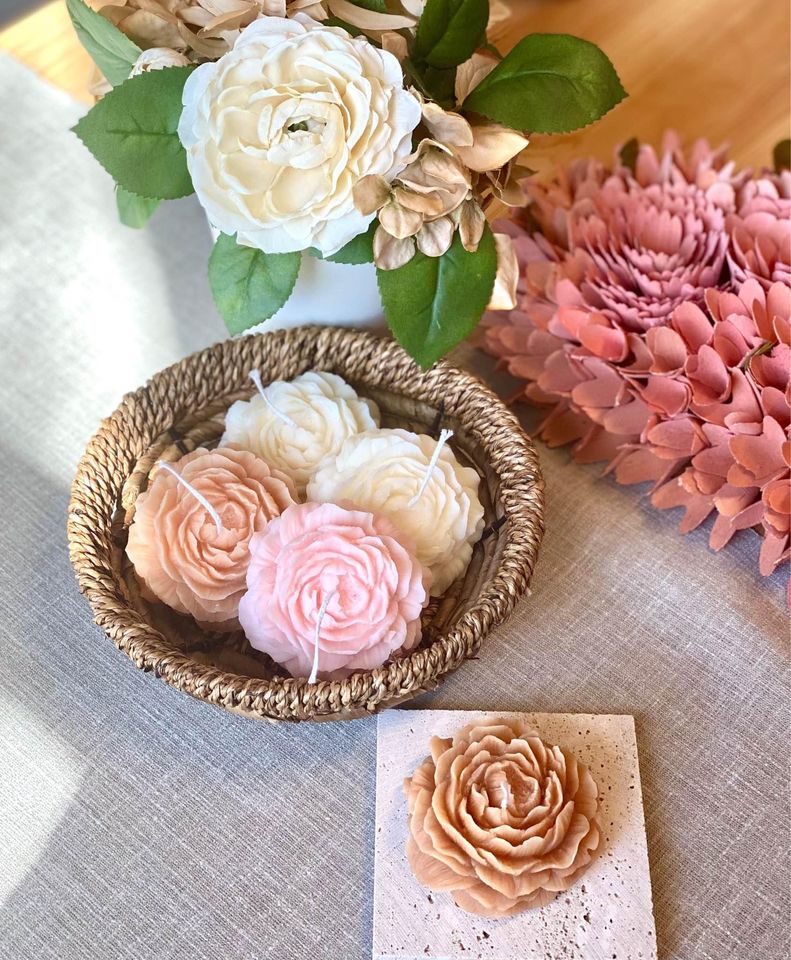 Peony Soy Wax Candle — Wind-Down Ritual